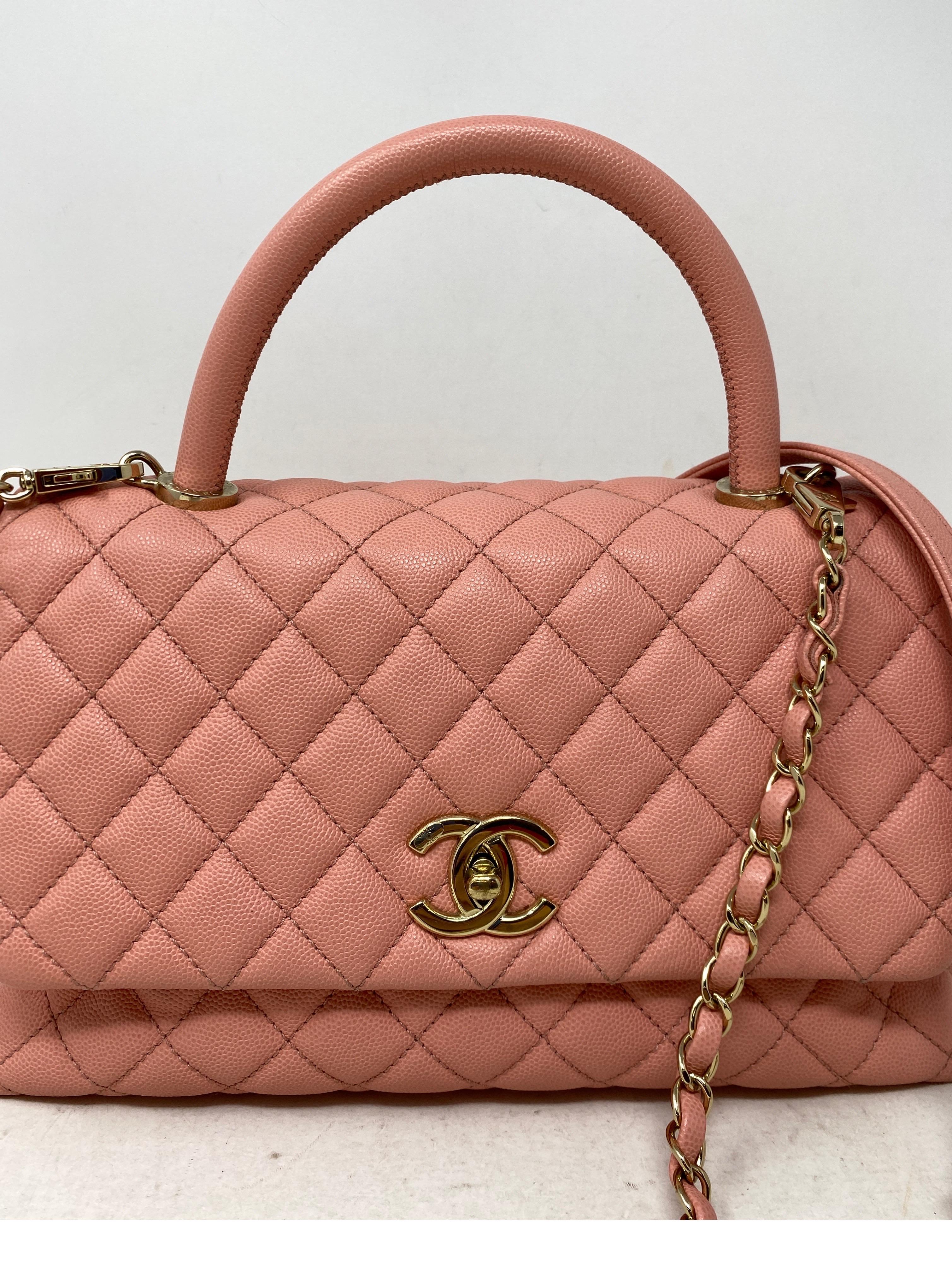 Chanel Pink Coco Handle Bag 4