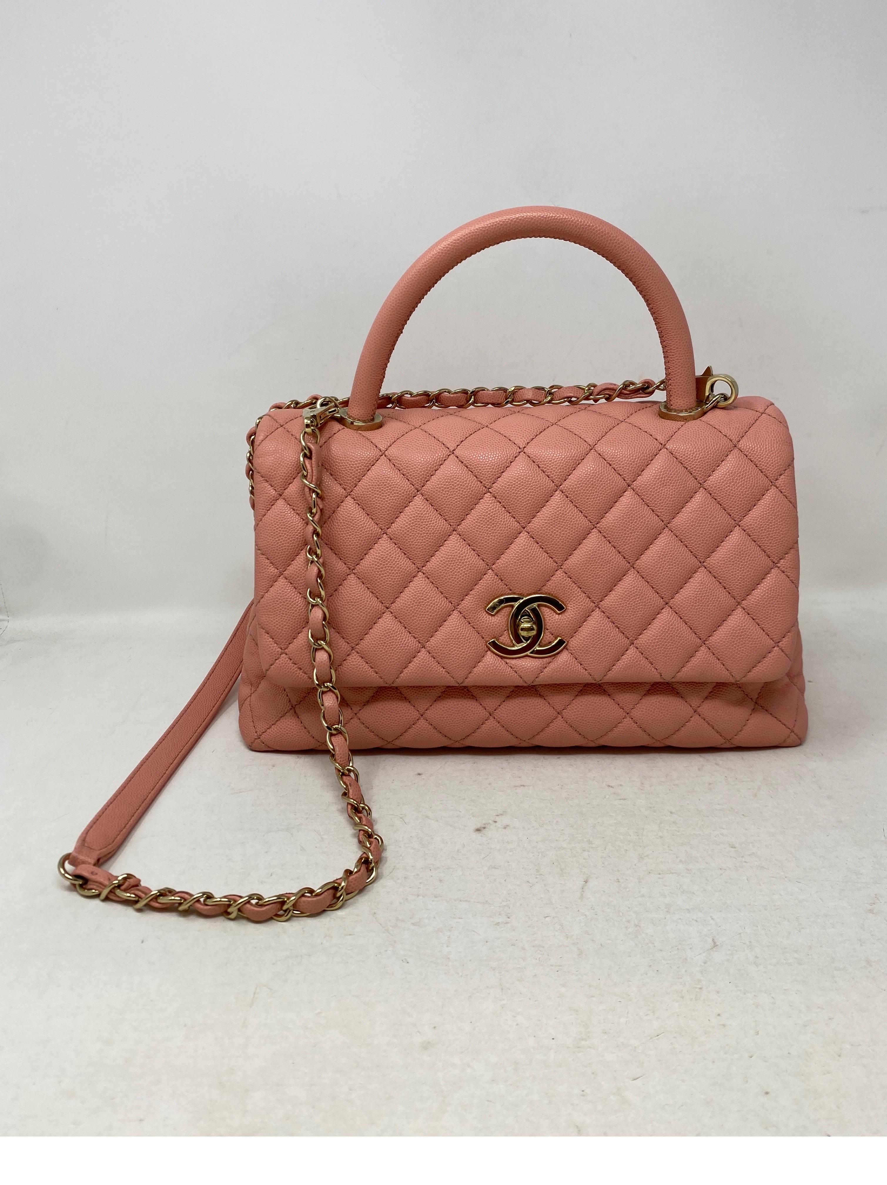 Chanel Pink Coco Handle Bag 5