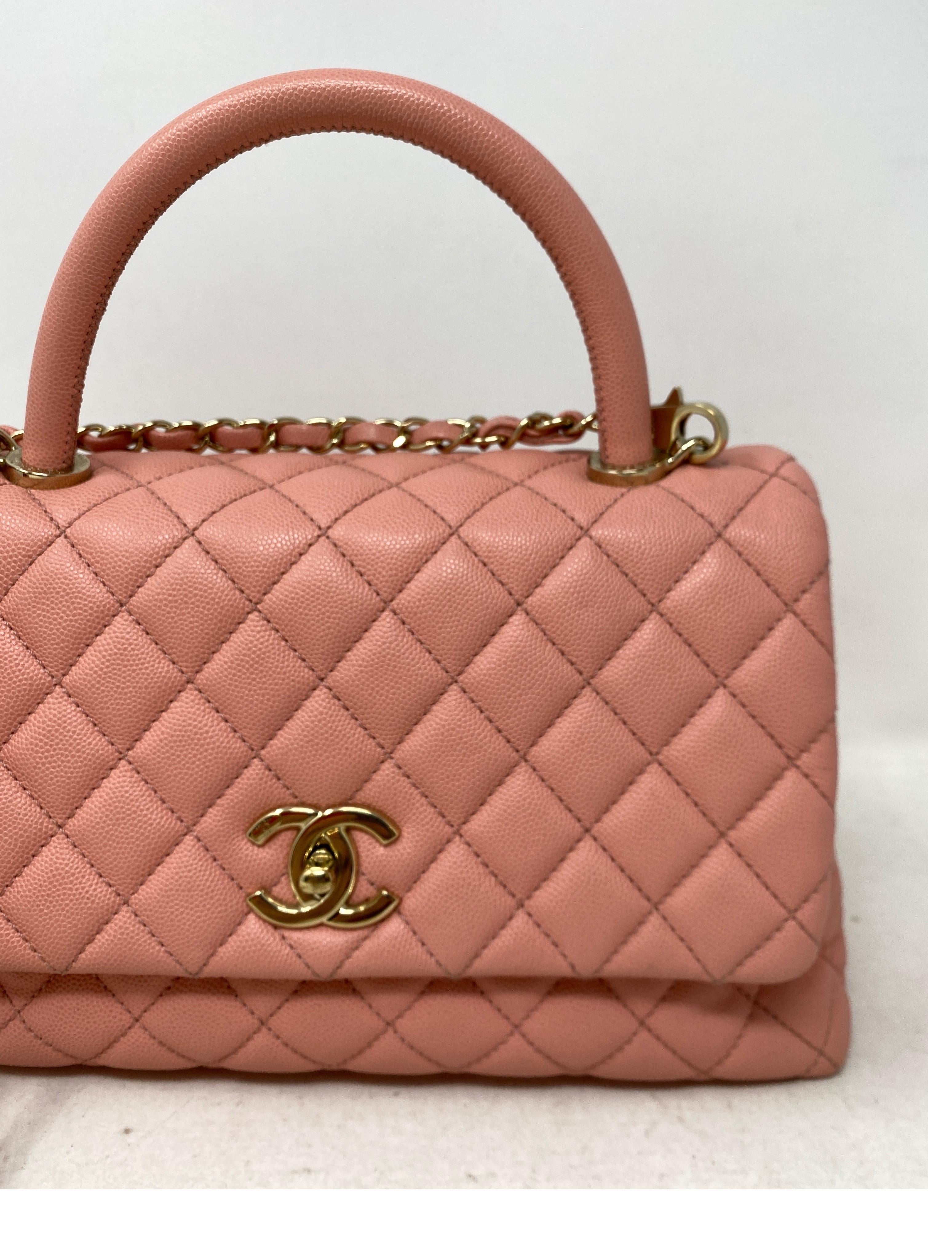 Chanel Pink Coco Handle Bag 6