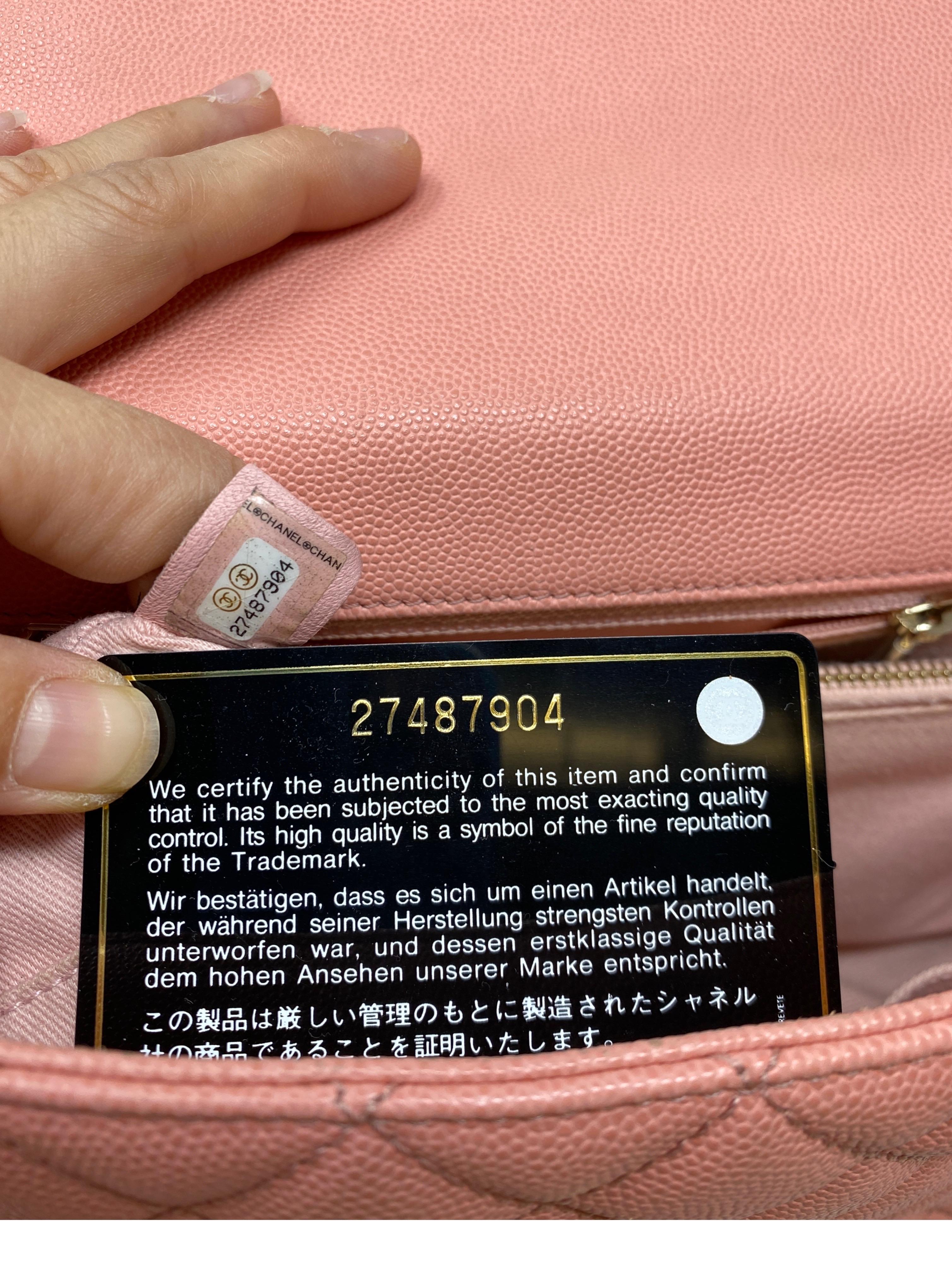 Chanel Pink Coco Handle Bag 11
