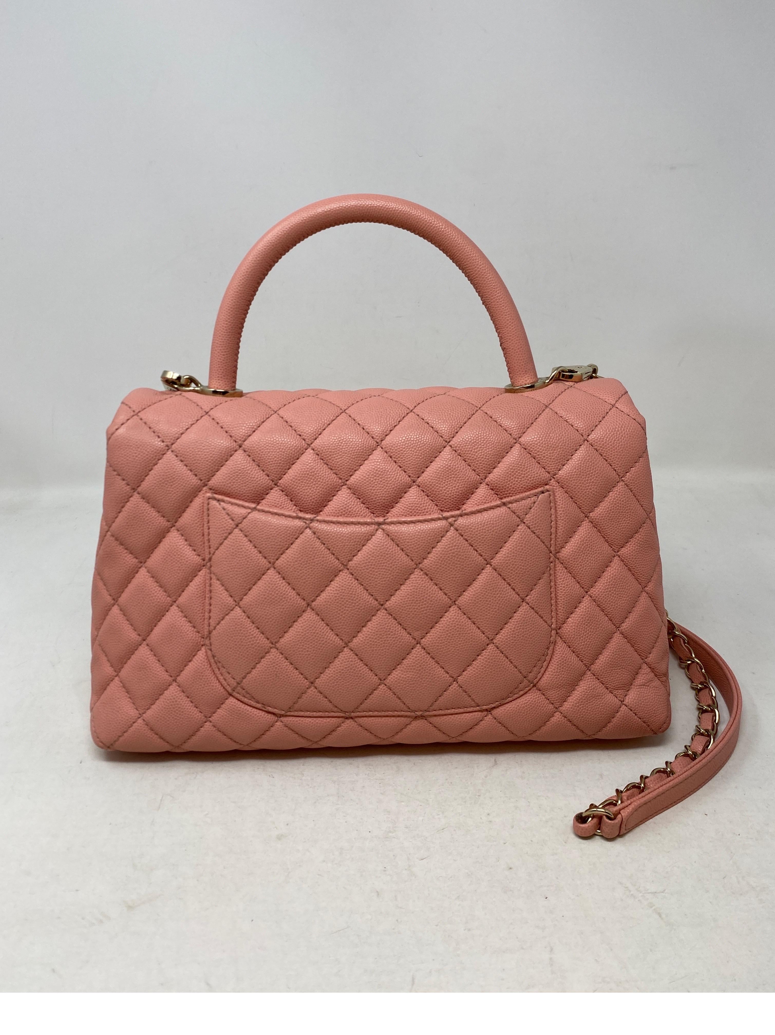 Brown Chanel Pink Coco Handle Bag