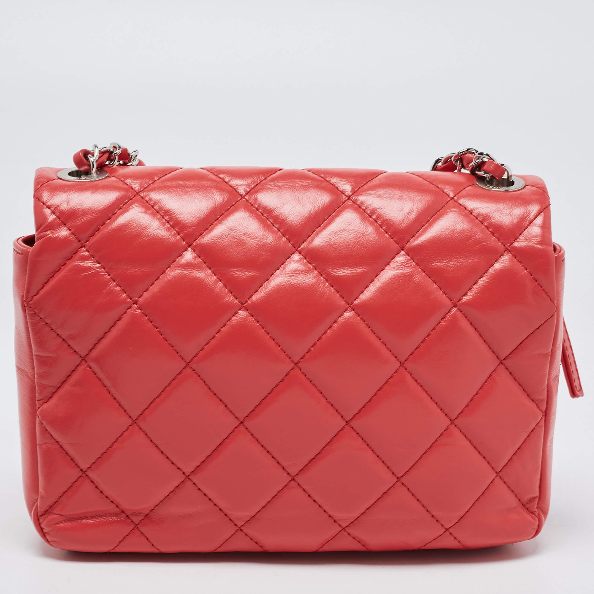 Chanel Pink Coral Quilted Leather Express Zip Around Flap Bag 3