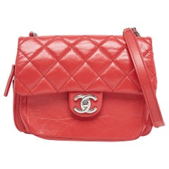Chanel Pink Coral Quilted Leather Express Zip Around Flap Bag