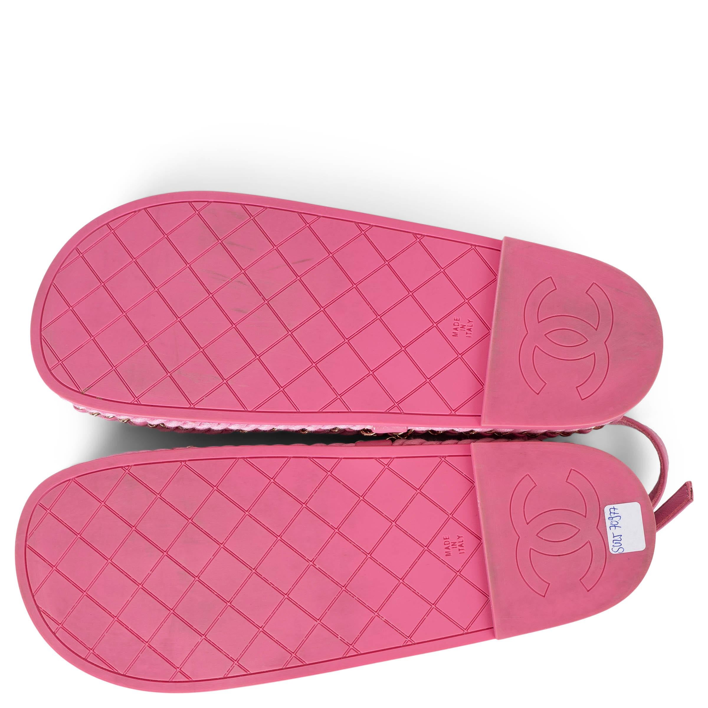 CHANEL pink cord 22C DUBAI ROPE Shoes 38 For Sale 4