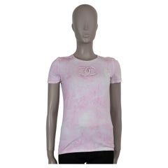 CHANEL pink cotton 09C LOS ANGELES TIE-DYE T-Shirt Shirt 36 XS