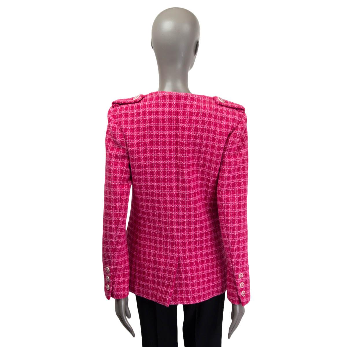 CHANEL - Blazer en coton rose « SEOUL »VERSIZED TWEED, 40 M 16C, 2016 en vente 1