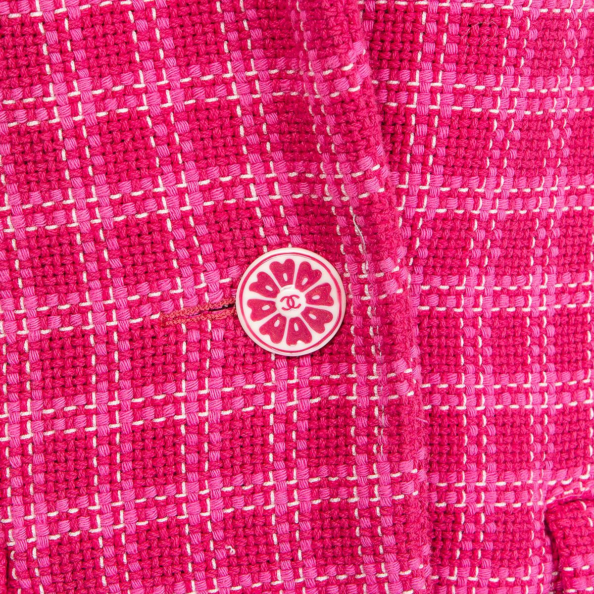 CHANEL - Blazer en coton rose « SEOUL »VERSIZED TWEED, 40 M 16C, 2016 en vente 2