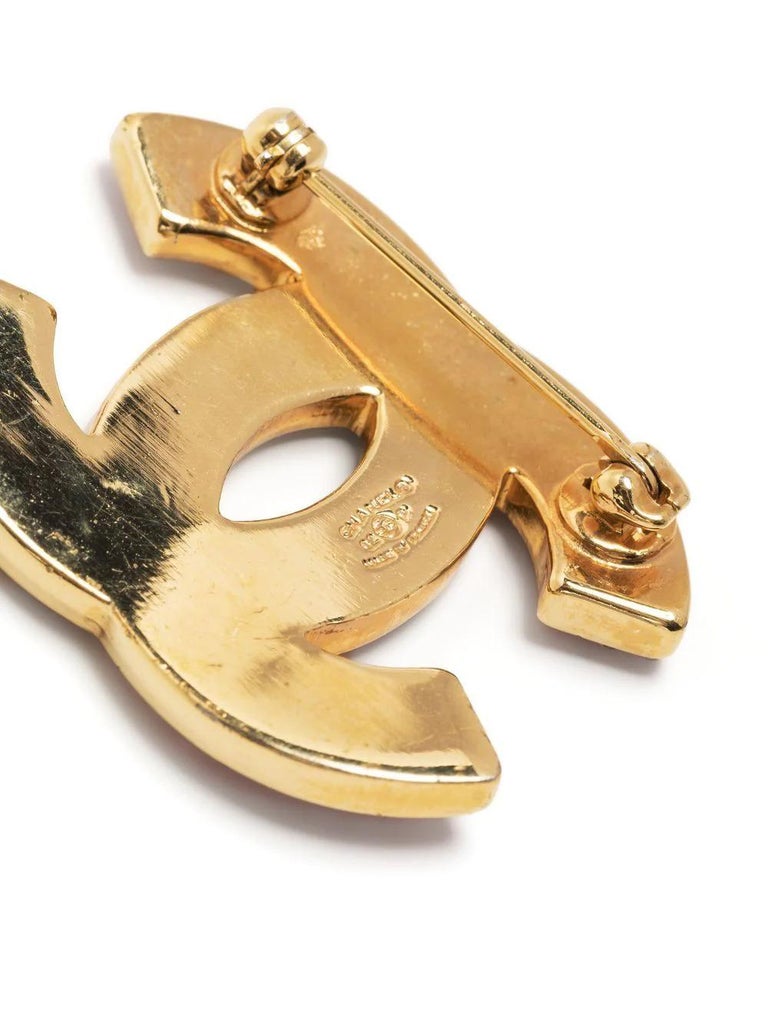 Gold Chanel Brooch - 515 For Sale on 1stDibs