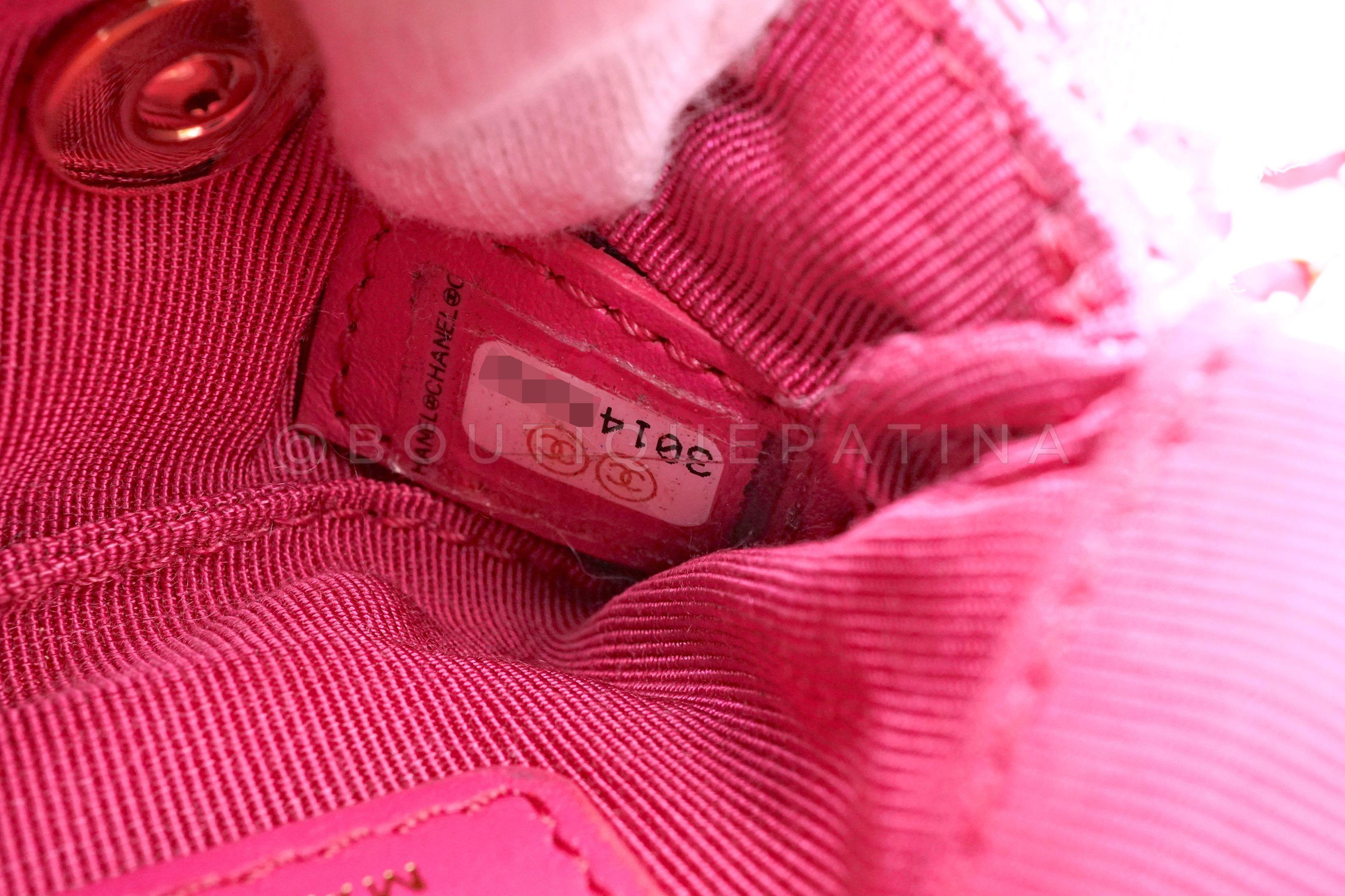Chanel Pink Crystal Iridescent Rainbow Micro Mini Crossbody Flap Bag 67187 8