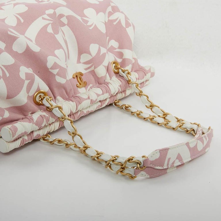 Chanel Pink Fabric Vintage Bag at 1stDibs
