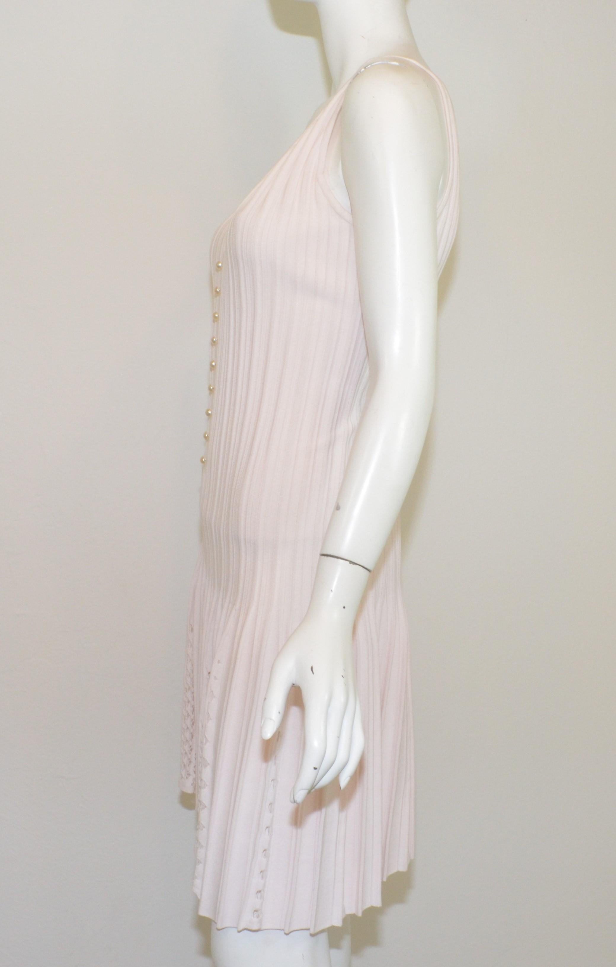 pink fit and flare dress
