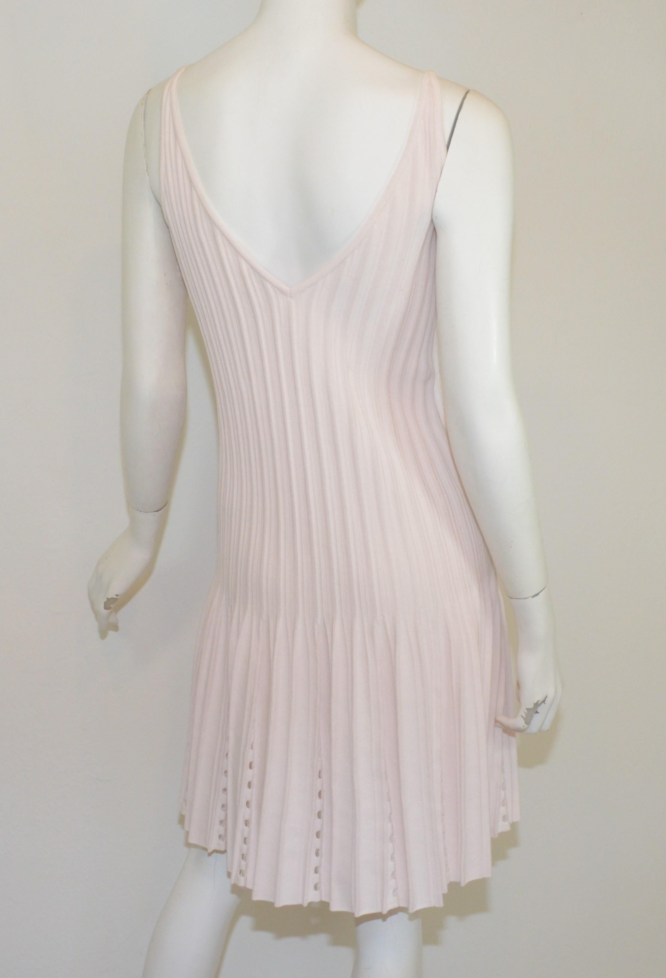 pink flare dress