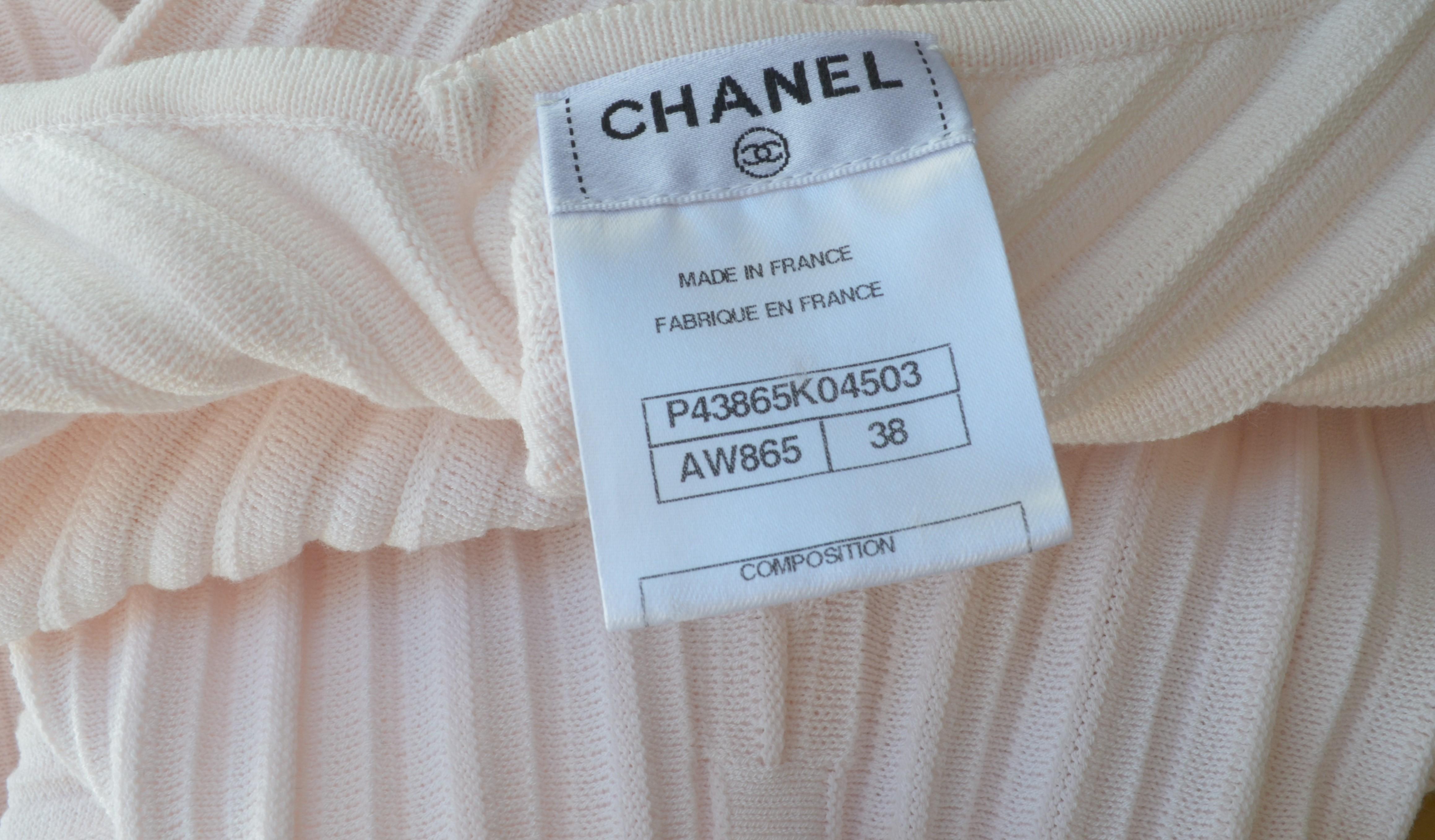 Gray Chanel Pink Fit & Flare Dress with Pearls