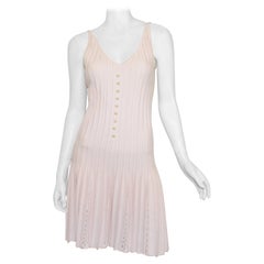 Chanel Pink Fit & Flare Dress with Pearls