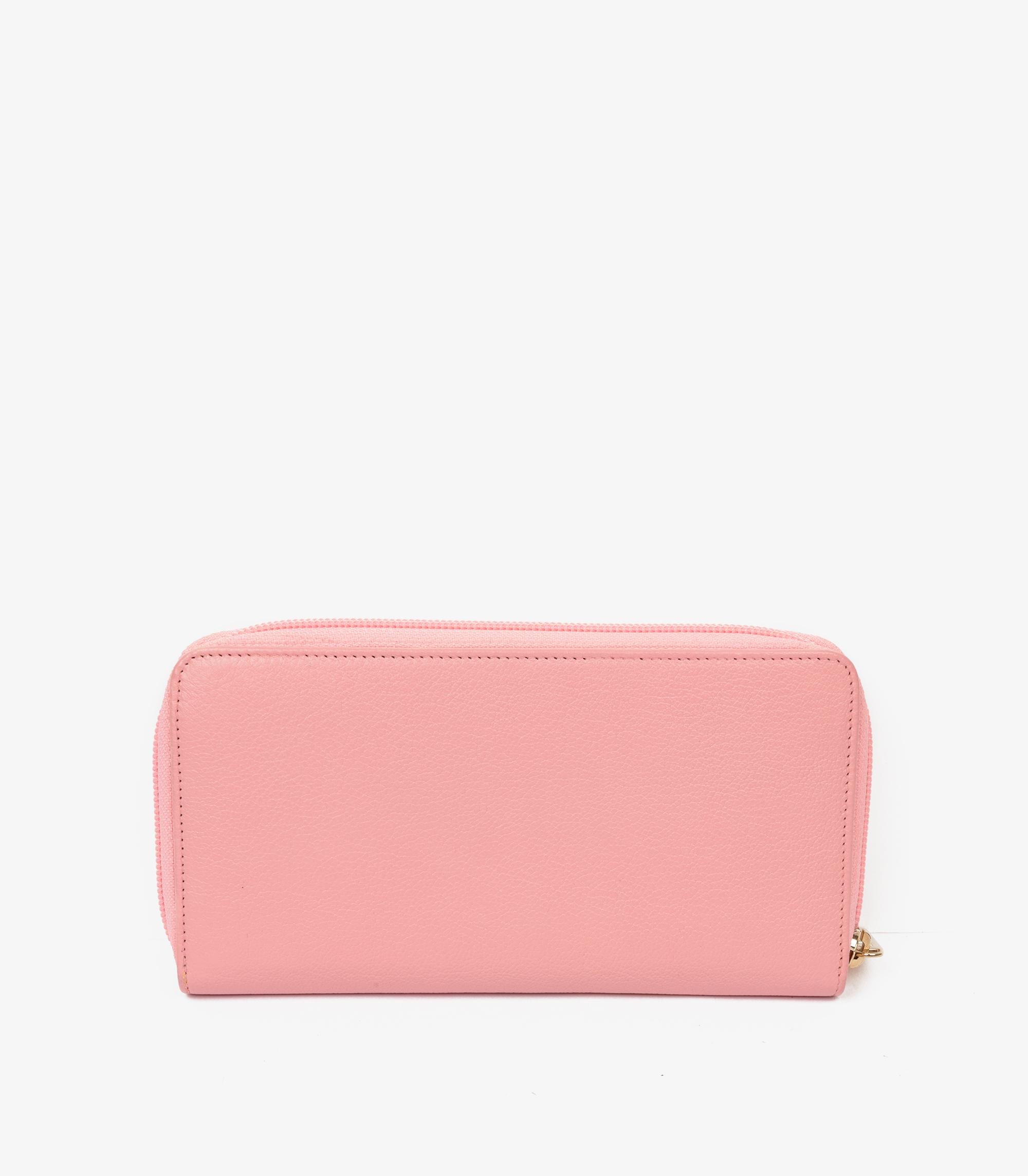 Chanel Pink Goatskin Leather Timeless Long Wallet In Excellent Condition For Sale In Bishop's Stortford, Hertfordshire