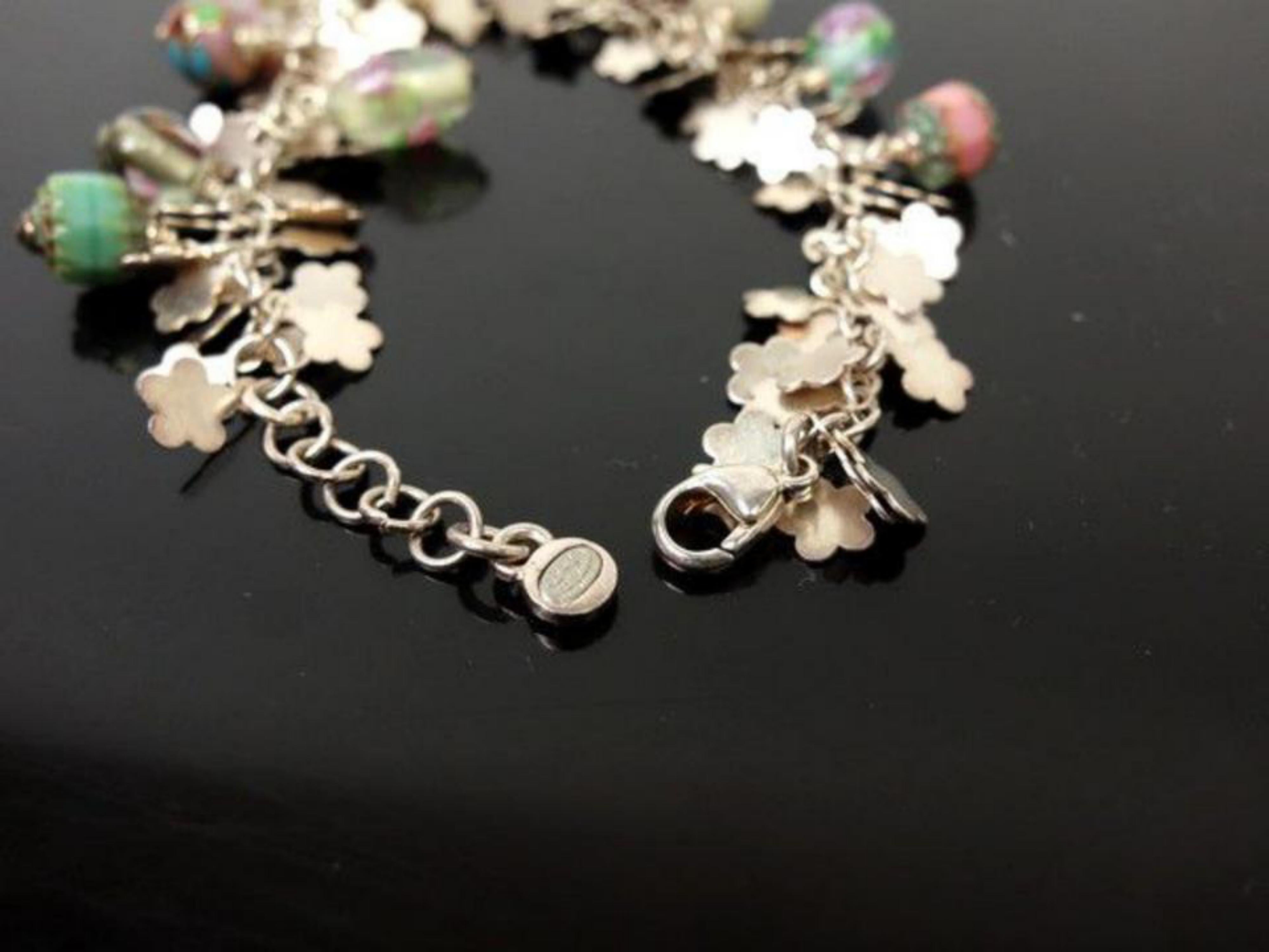 Women's Chanel Pink Gold X Multi Color 05p Stone Charm 226381 Bracelet