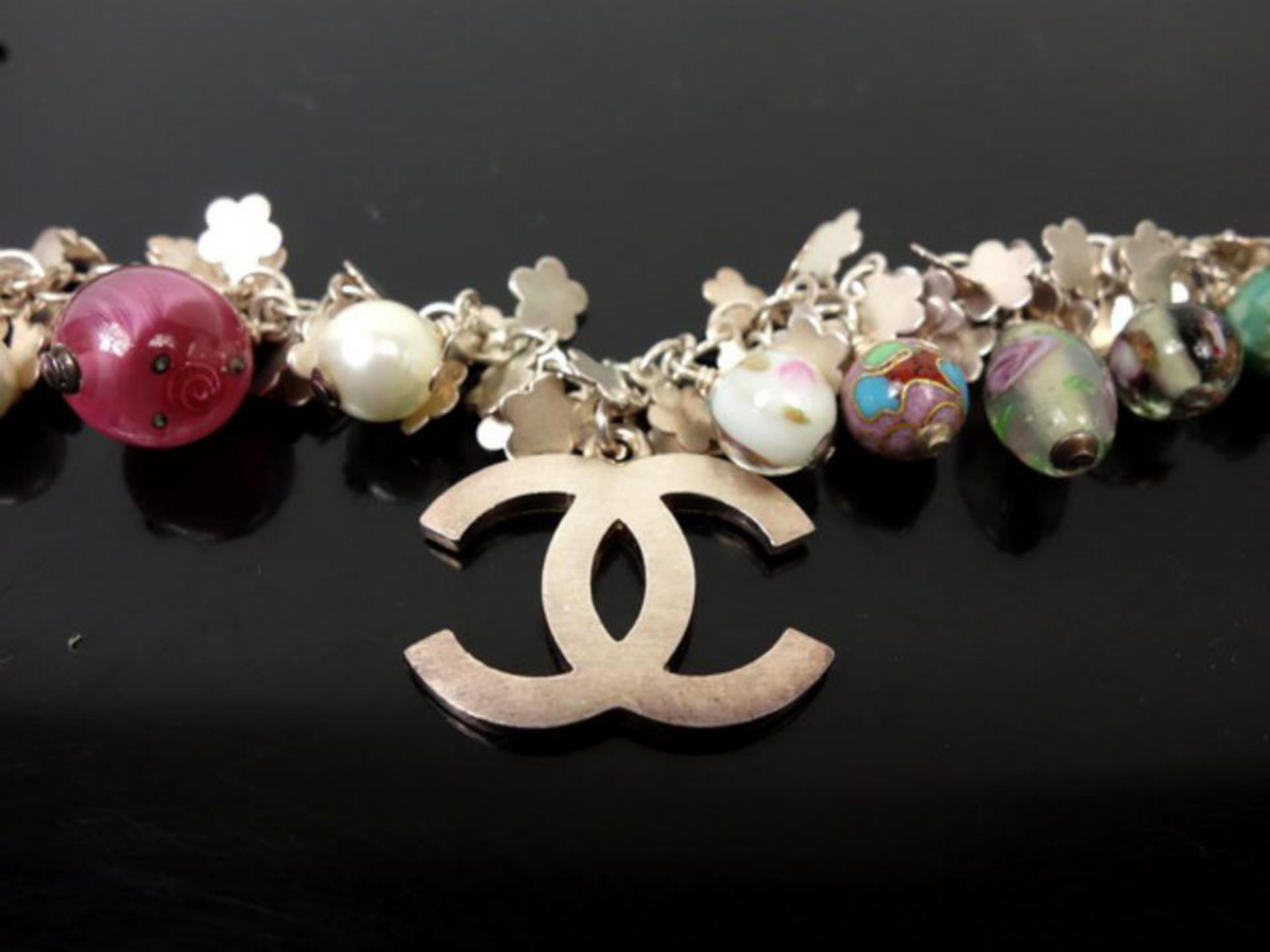 Chanel Pink Gold X Multi Color 05p Stone Charm 226381 Bracelet 1