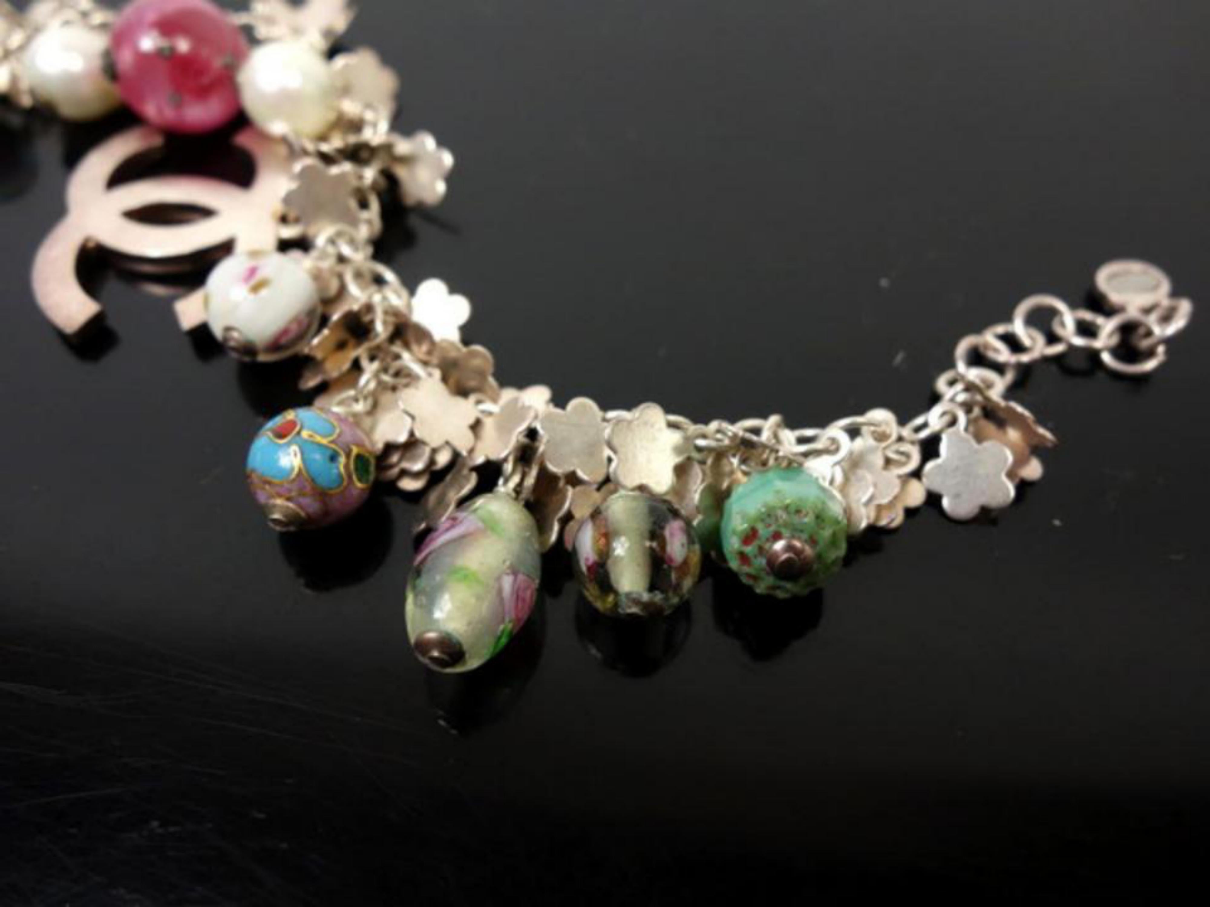 Chanel Pink Gold X Multi Color 05p Stone Charm 226381 Bracelet 2