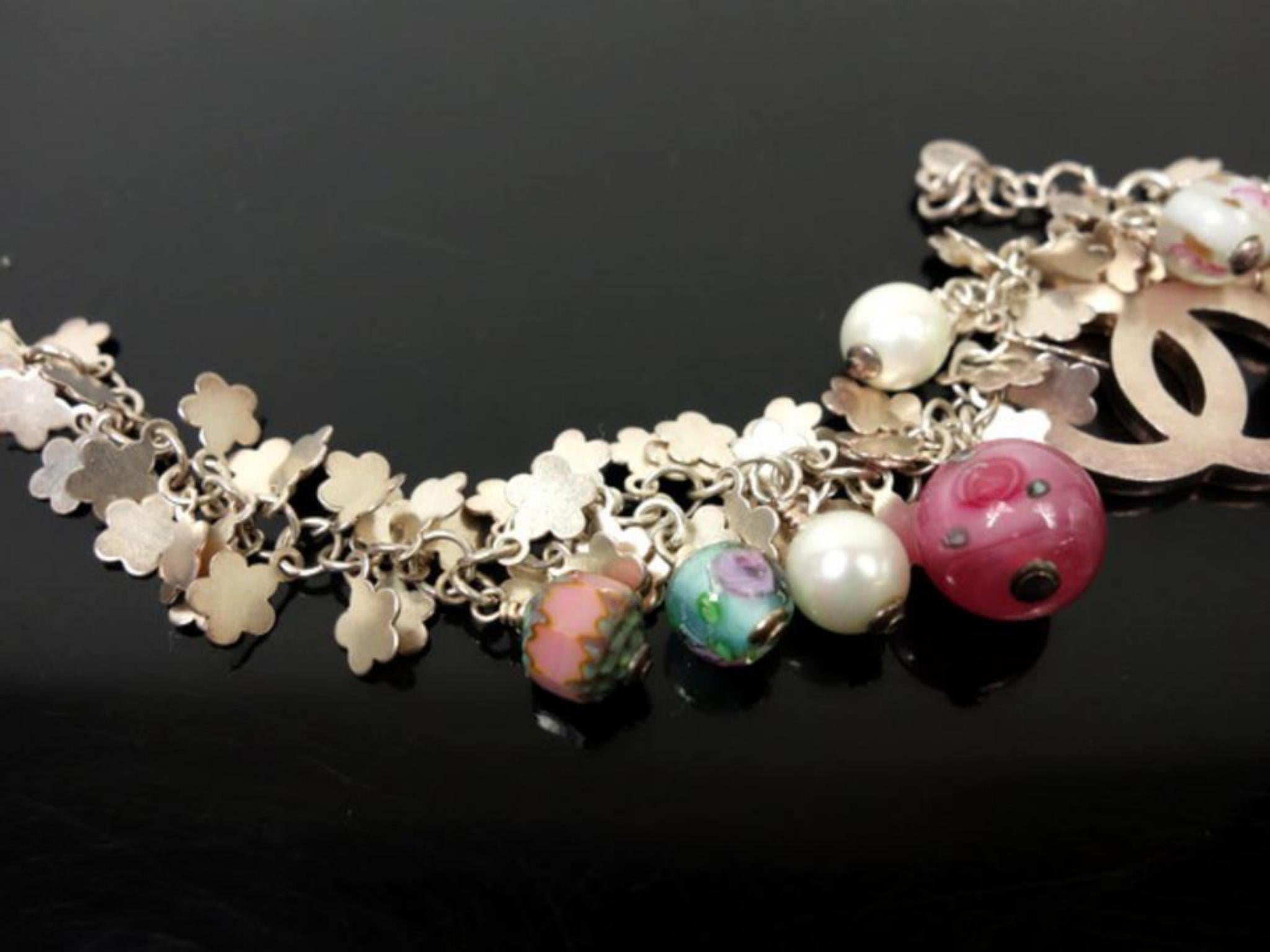 Chanel Pink Gold X Multi Color 05p Stone Charm 226381 Bracelet 3