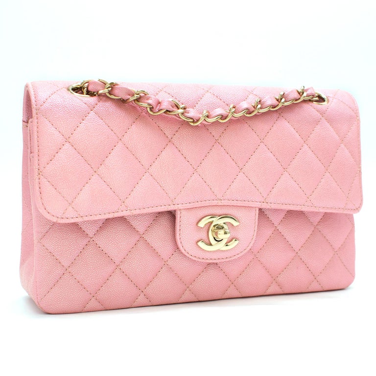CHANEL Iridescent Caviar Quilted Mini My Perfect Flap Pink 856962