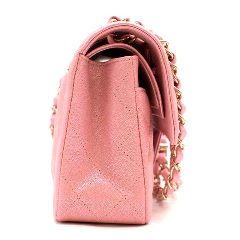Chanel Pink Iridescent Caviar Classic Flap Bag - Full Set at 1stDibs ...