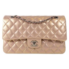 Chanel Pink Iridescent Medium Flap SHW
