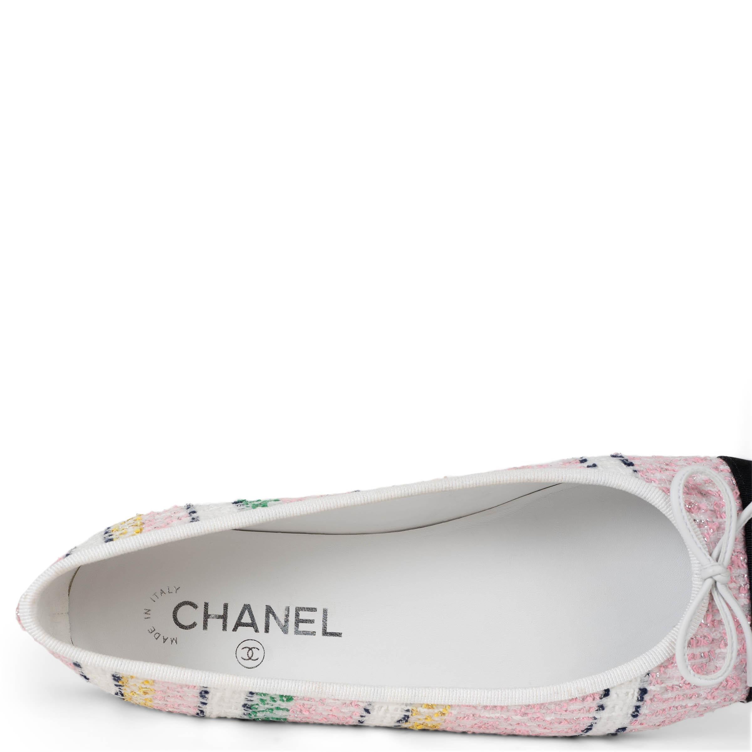 Chanel rosa iridescente in tweed 24S CLASSIC BALLET Flats Scarpe 39 misura 38.5 in vendita 2