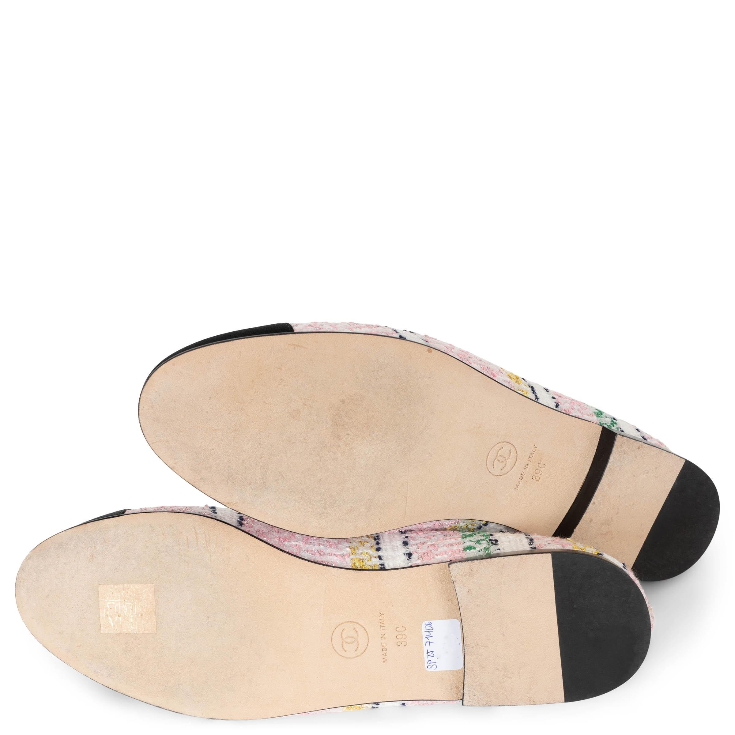 Chanel rosa iridescente in tweed 24S CLASSIC BALLET Flats Scarpe 39 misura 38.5 in vendita 3