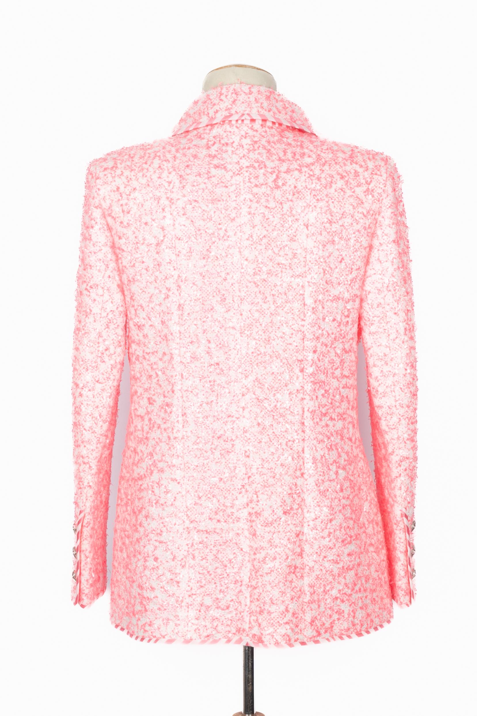 Giacca rosa Chanel Primavera 2020 in vendita 3
