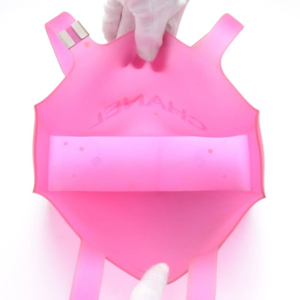 Chanel Pink Jelly Rubber Shoulder Tote Bag 1