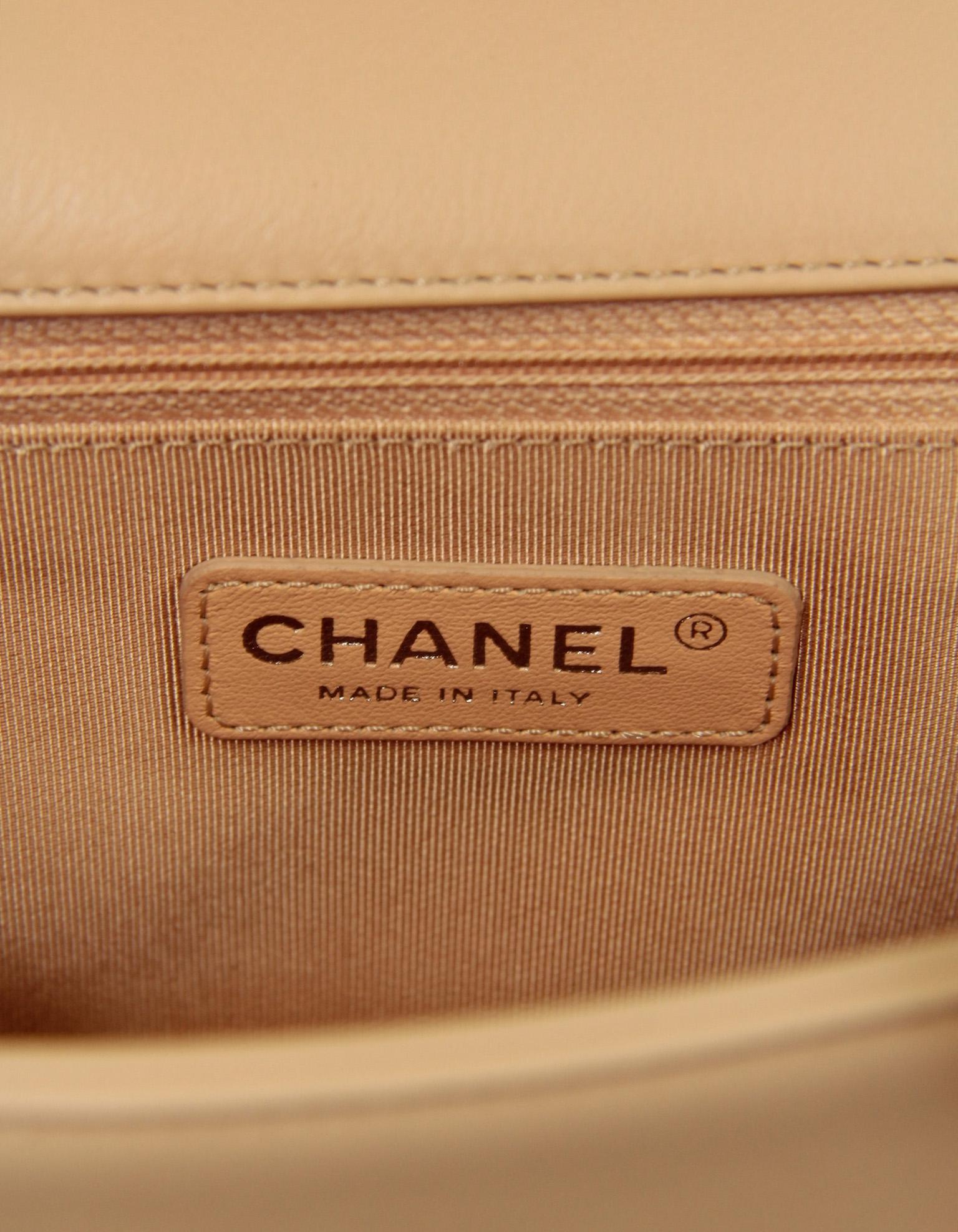 Chanel Pink/Ruthenium Lambskin Leather New Medium Boy Bag For Sale 7