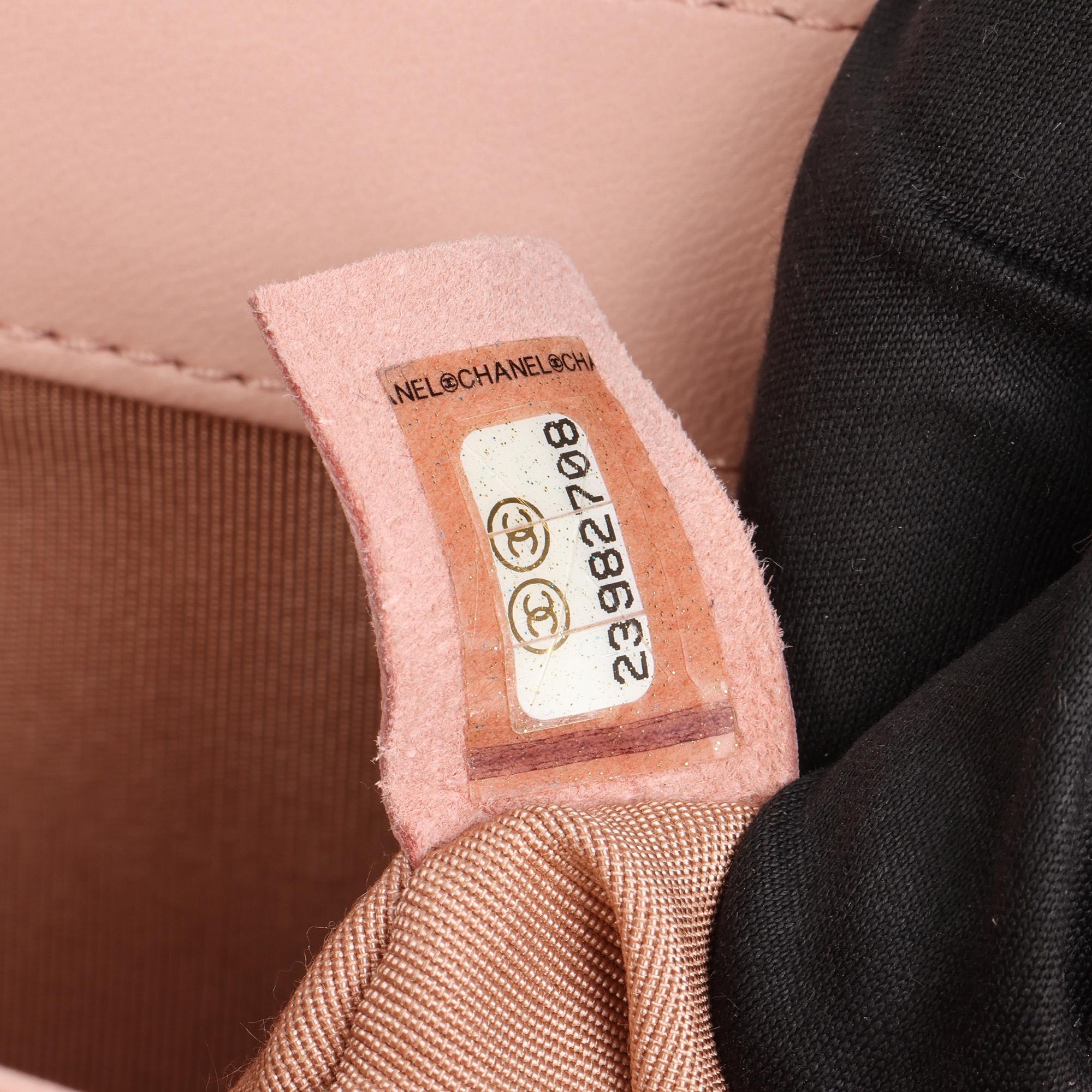 Women's CHANEL Pink Lambskin & Multi-Tweed Medium Classic Flap Bag