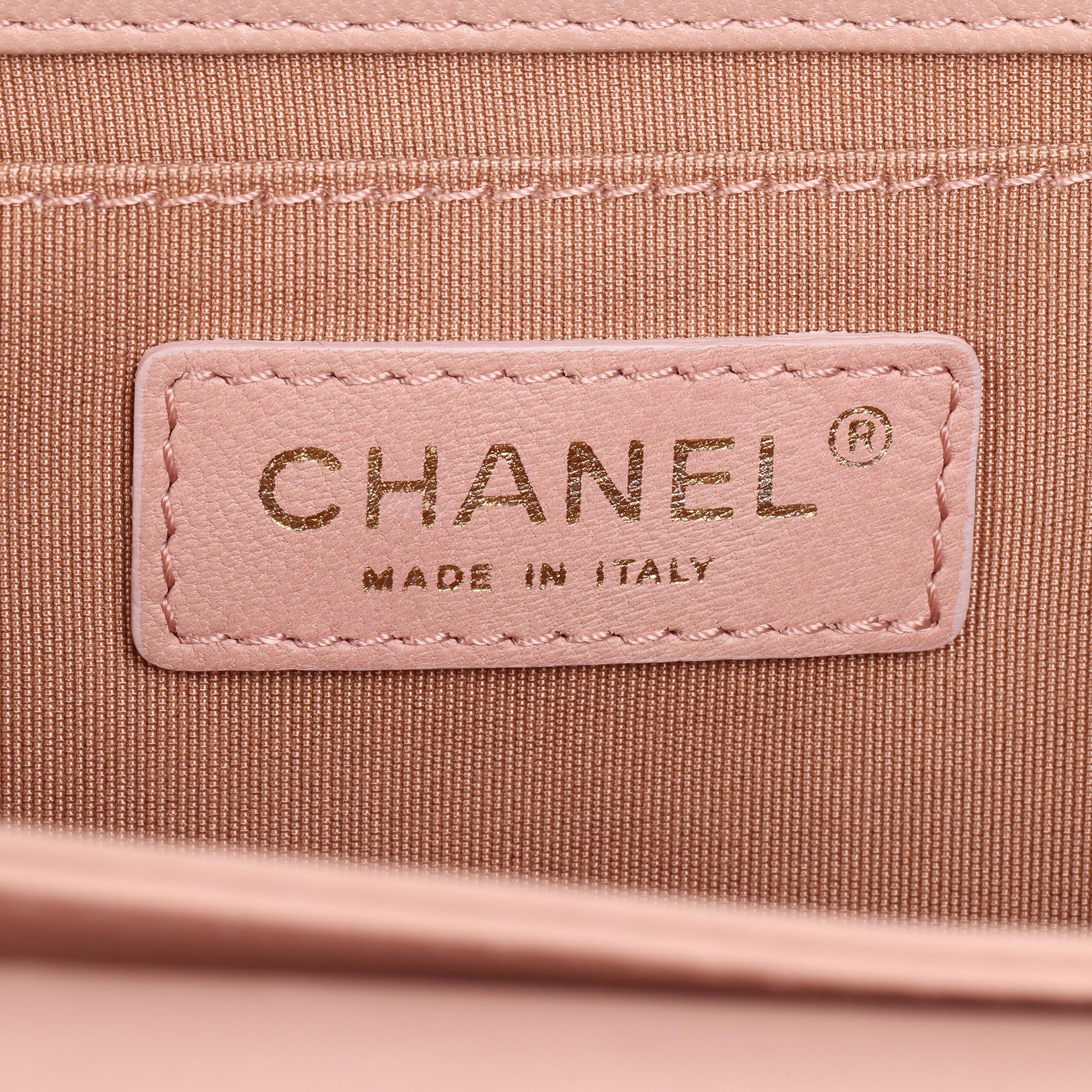 CHANEL Pink Lambskin & Multi-Tweed Medium Classic Flap Bag 1