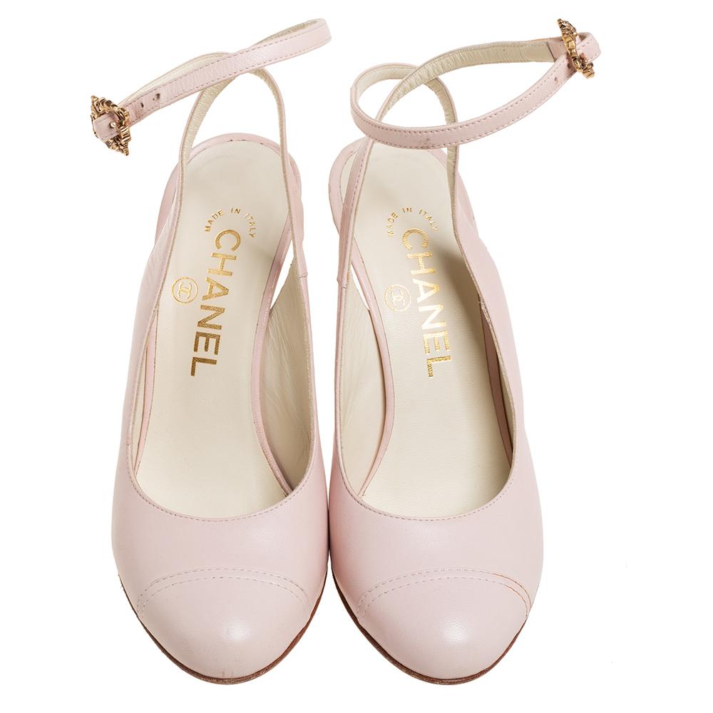 chanel pink heels