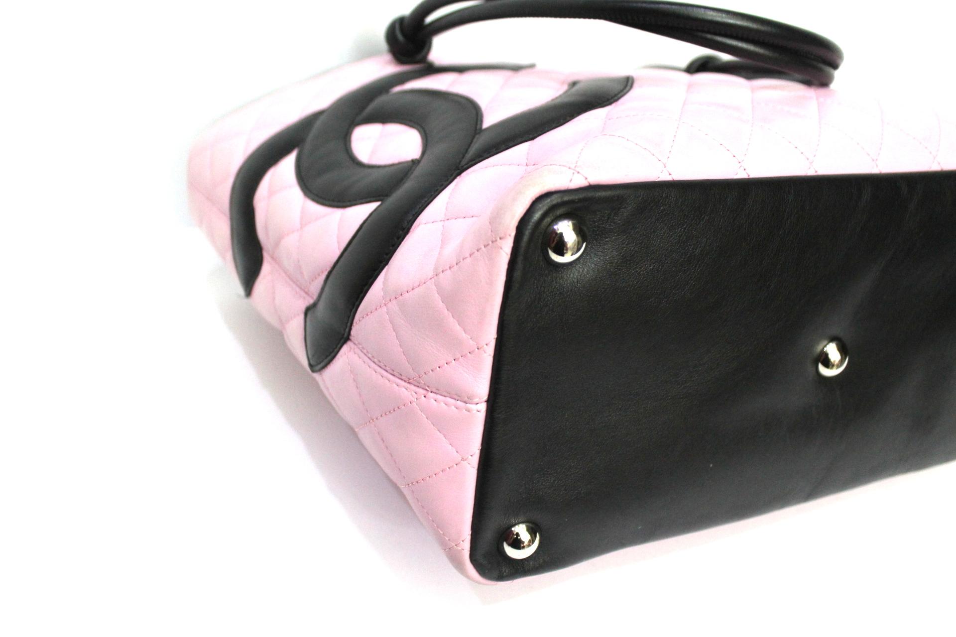 pink and black chanel bag