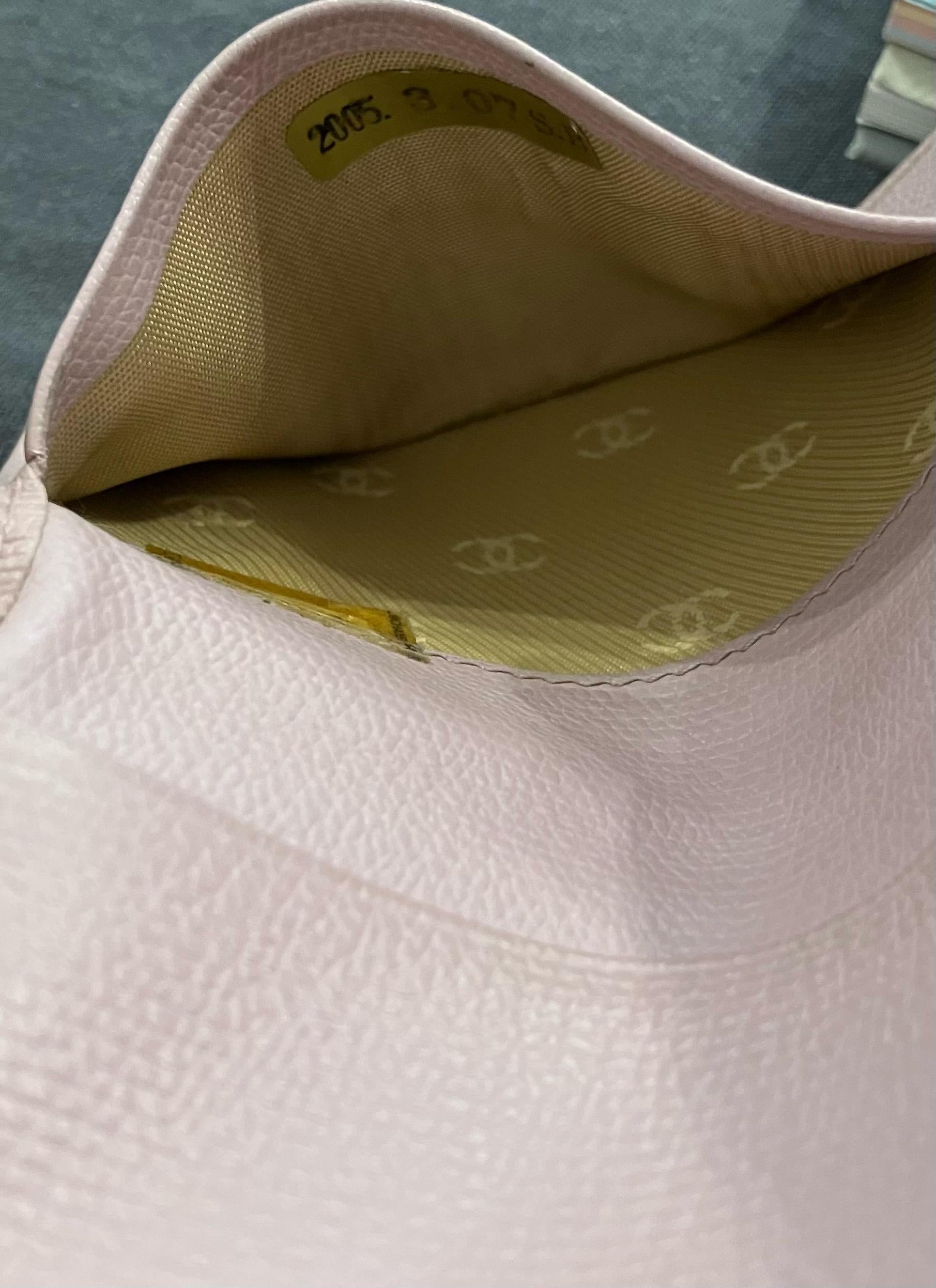 Chanel Pink Leather Card Holder For Sale 4
