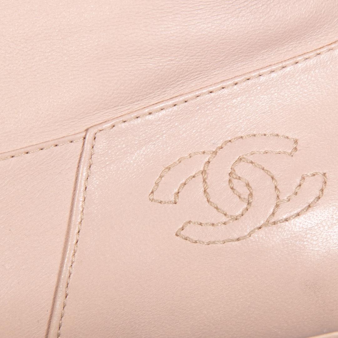 Women's Chanel Pink Leather CC Kitten Heel Boots Size IT 37