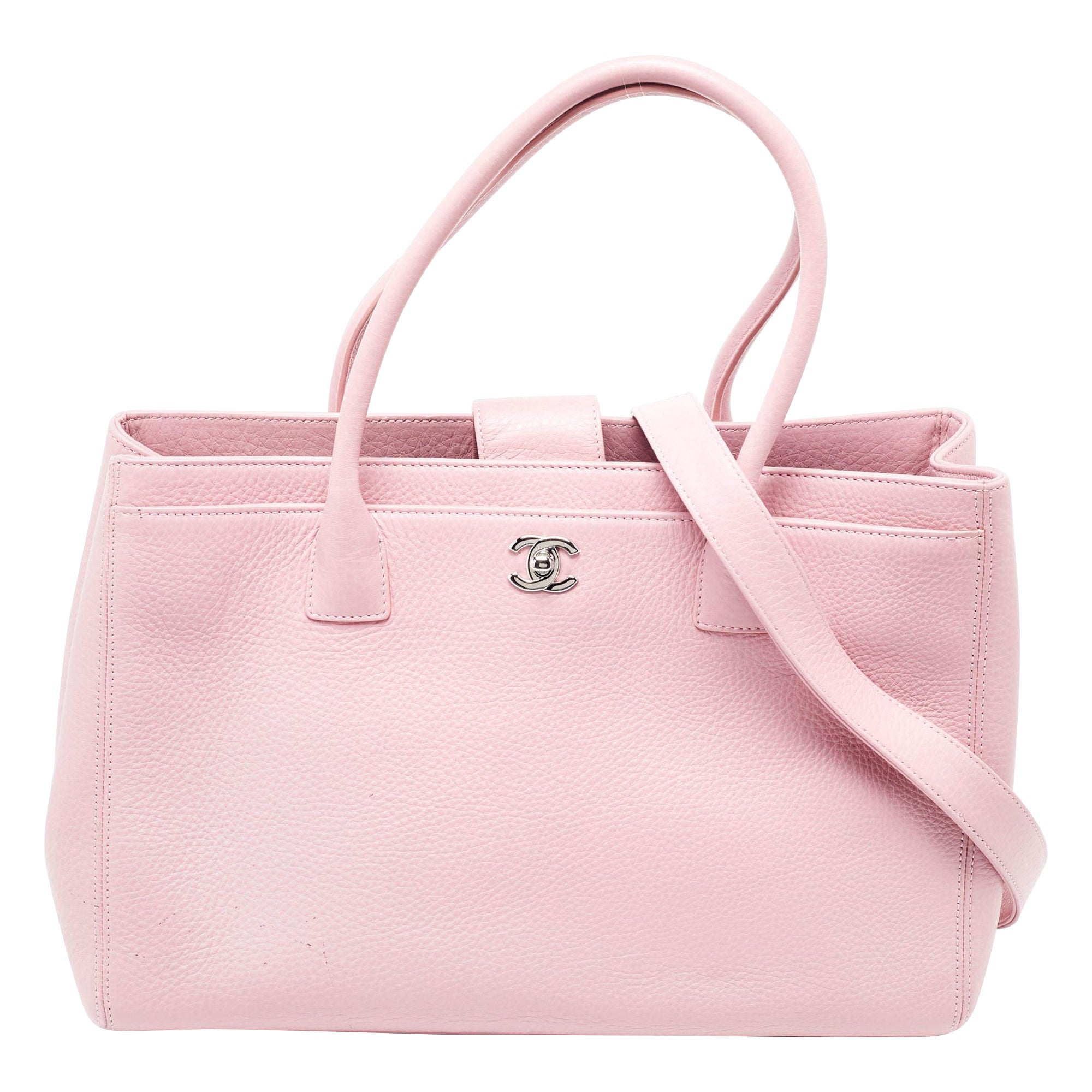 Chanel Pink Leather Executive Cerf Tote