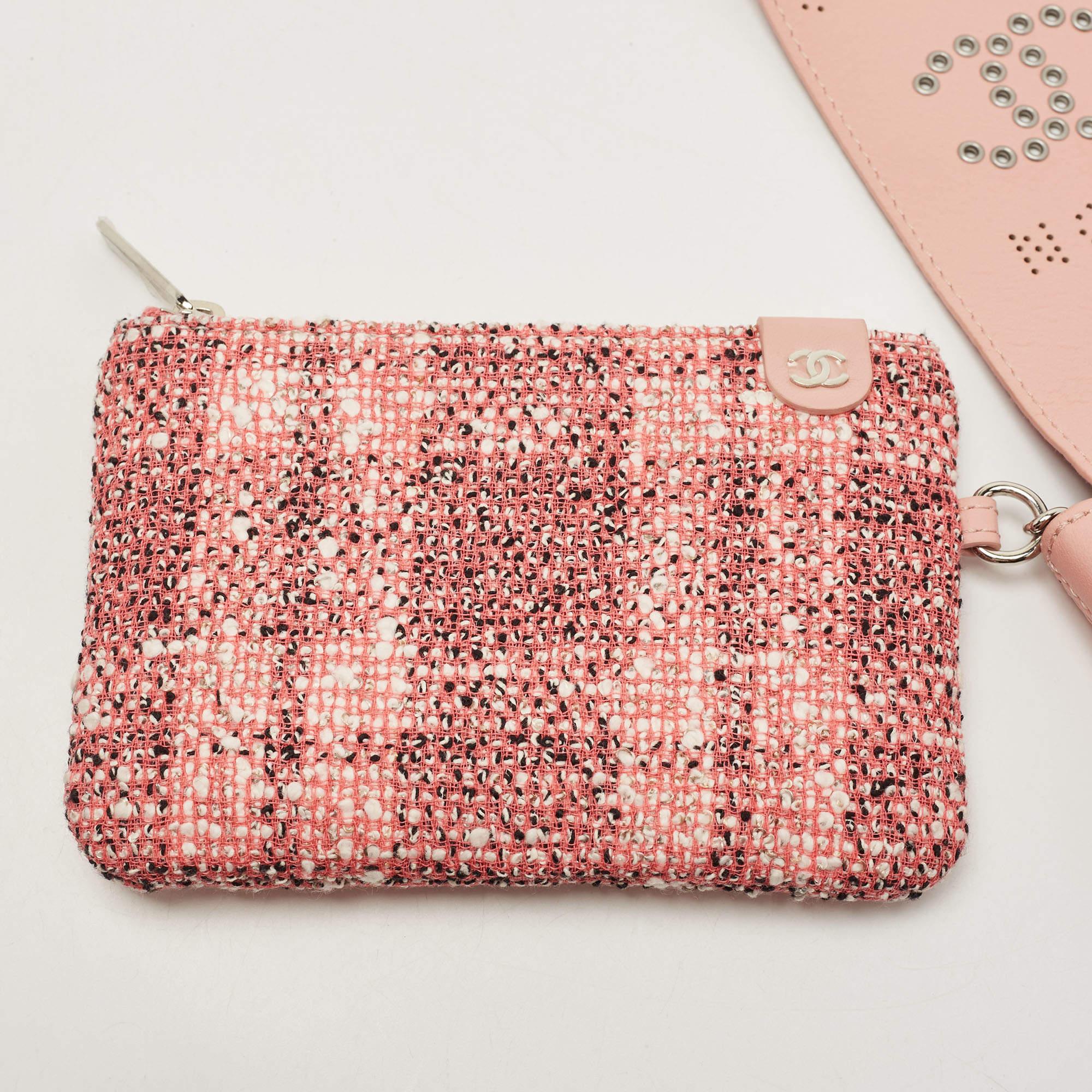 Chanel Pink Leather Eyelet Waist Bag 6