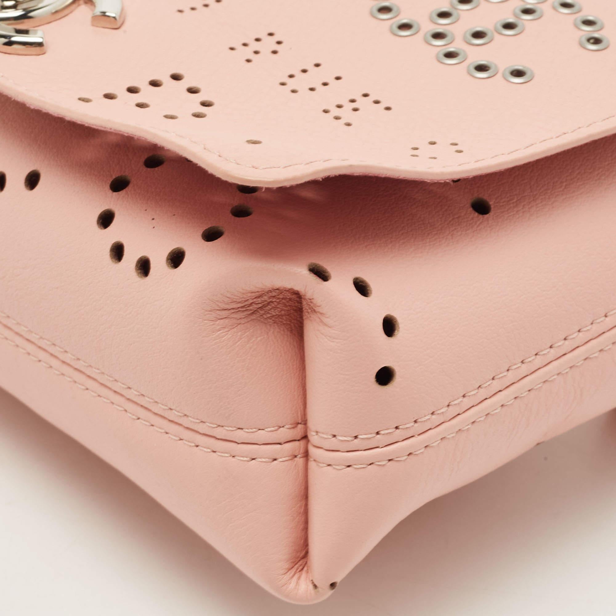 Chanel Pink Leather Eyelet Waist Bag In New Condition For Sale In Dubai, Al Qouz 2