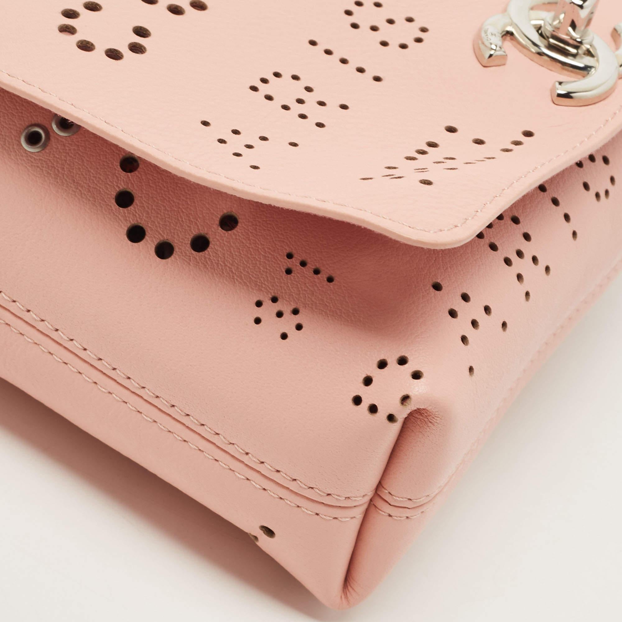 Women's Chanel Pink Leather Eyelet Waist Bag