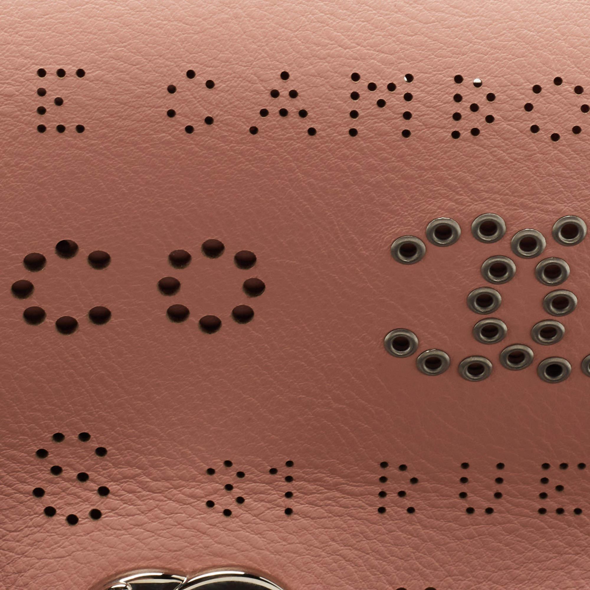 Chanel Pink Leather Eyelet Waist Bag 3