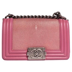Chanel Pink Leather Le Boy Bag