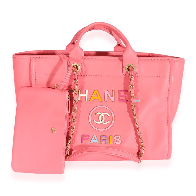 pink chanel canvas bag