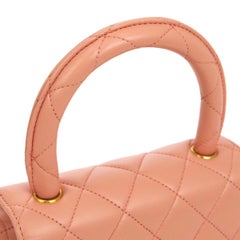 Chanel Pink Leather Mini Kelly Small Party Evening Top Handle Satchel Flap Bag