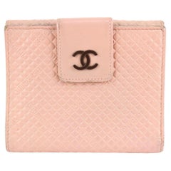 Chanel Pink Leather Mini Quilted Compact Wallet 16ccs1231