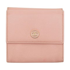 Chanel Pink Leather Sevruga Wallet