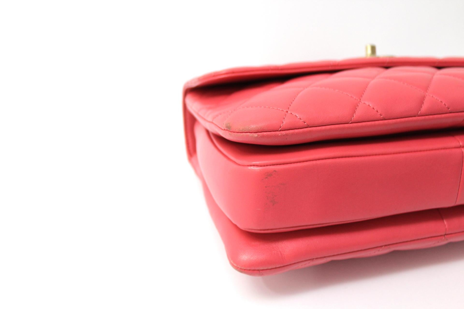 Chanel Pink Leather Trendy CC Shoulder Bag 1