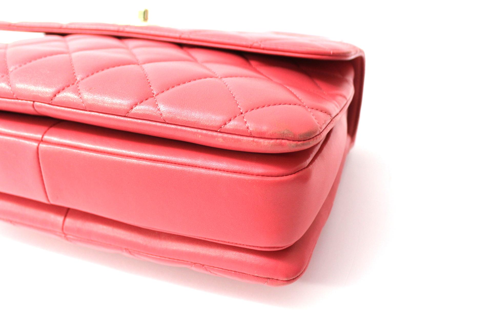 Chanel Pink Leather Trendy CC Shoulder Bag 2