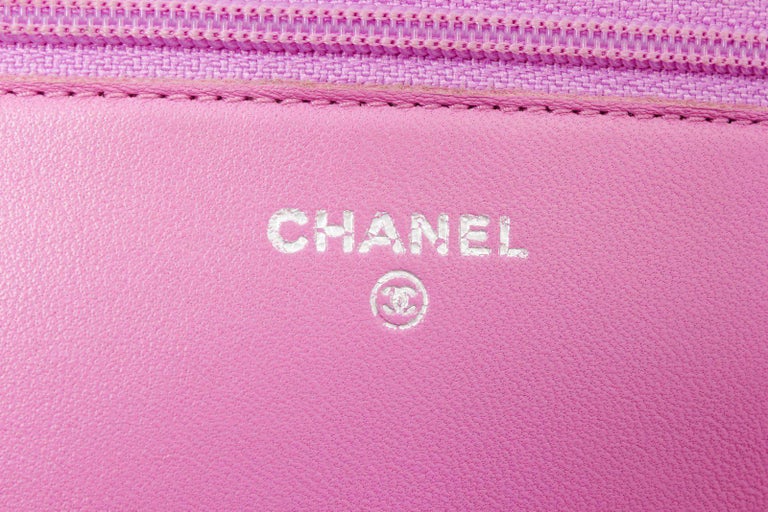 Chanel Pink Leather WOC Crossbody Bag at 1stDibs pink chanel cross body bag, pink chanel